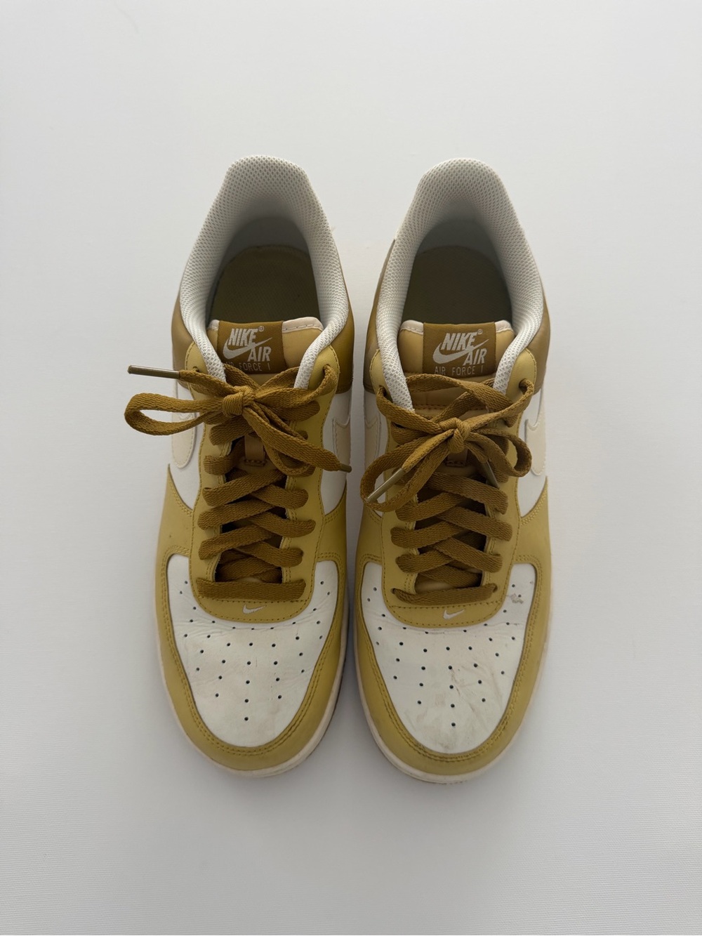 Nike Men's Air Force 1 Sneakers in Yellow and White